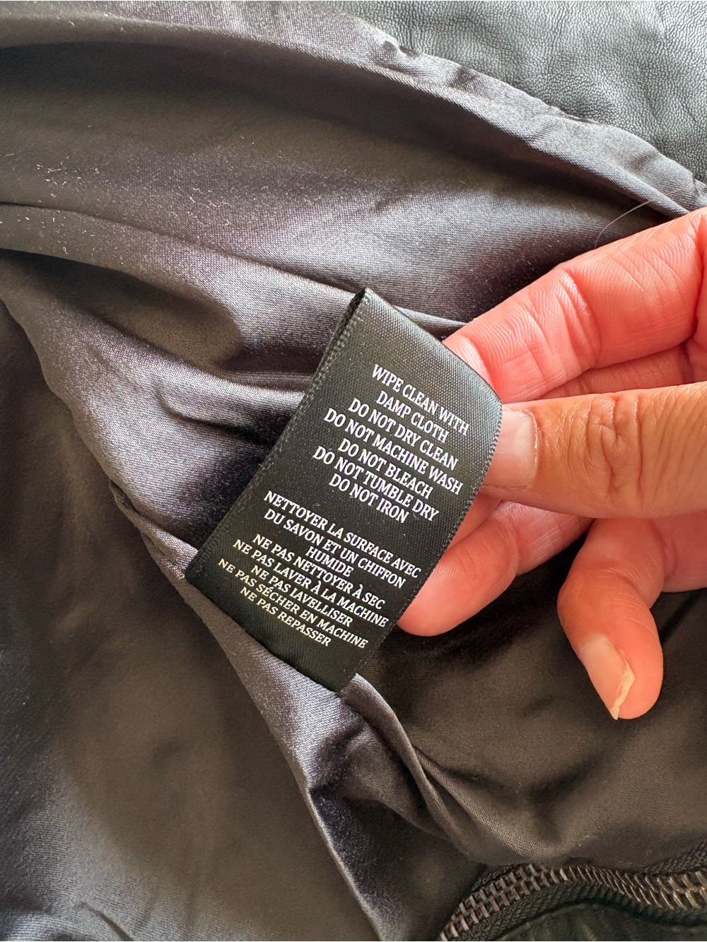 [BLANKNYC] Black Vegan Leather Asymmetrical Moto Jacket - Size XL - Picture 13 of 13